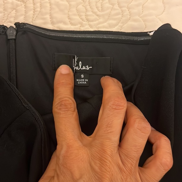 Lulus Black Sequin Strapless Straight Leg Jumpsuit sz S new no tag - Picture 9 of 9